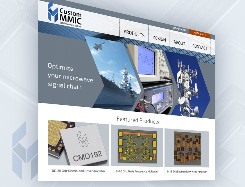 custom mmic網站上提供超過100種標準產品