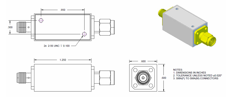 KR Electronics 3443-SMA-M-F均衡器
