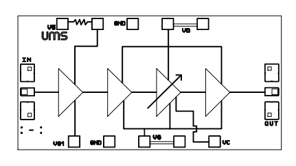 ?CHA2293-99F低噪聲可變增益放大器GaAs單片微波IC UMS